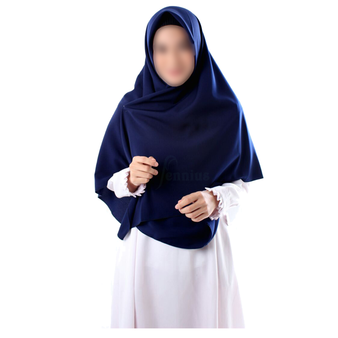 Model Jilbab Bergo Untuk Wajah Bulat
